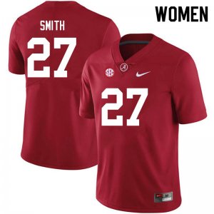 NCAA Women's Alabama Crimson Tide #27 Devonta Smith Stitched College 2021 Nike Authentic Crimson Football Jersey NP17Q30SD